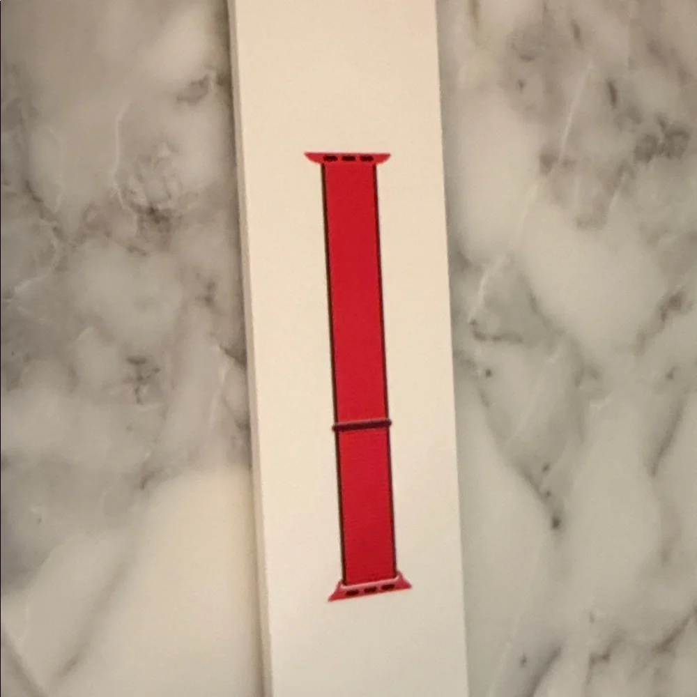 Apple Red Nylon Watch Band